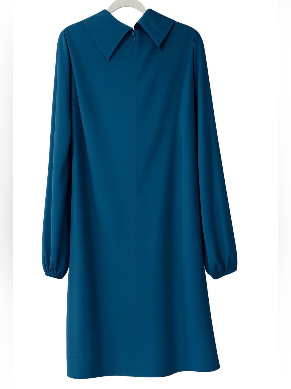TAHARI Teal Blue Long-Sleeve Shift Dress - Picture 2 of 3